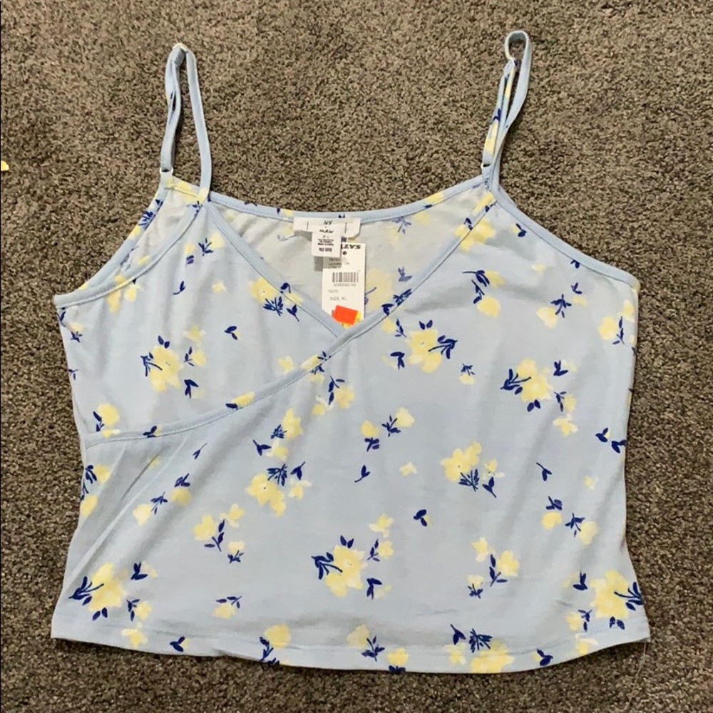 Spaghetti Strap Cropped Shirt